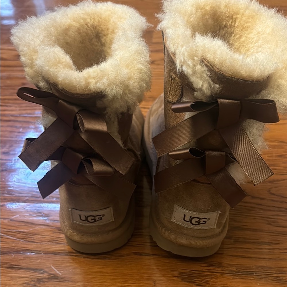 UGG Kids' Brown Sheepskin Boots (2)